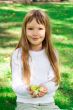 Cute girl with apples