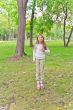 Jumping girl in summer