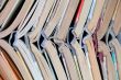 Stack old hardcover books