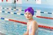 Cute girl in swimming pool