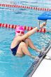 Cute girl in swimming pool