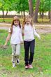 Cute two walking girls