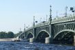 Boat under Troitsky Bridge 