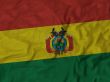 Close up of Ruffled Bolivia flag