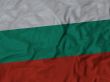 Close up of Ruffled Bulgaria flag