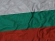 Close up of Ruffled Bulgaria flag