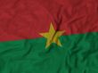 Close up of Ruffled Burkina flag