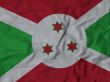 Close up of Ruffled Burundi flag