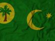 Close up of Ruffled Cocos Keeling Island flag
