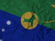 Close up of Ruffled Christmas Island flag