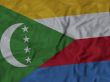 Close up of Ruffled Comoros flag