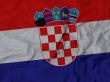 Close up of Ruffled Croatia flag