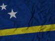 Close up of Ruffled Curacao flag
