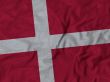 Close up of Ruffled Denmark flag