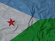Close up of Ruffled Djibouti flag