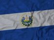 Close up of Ruffled El Salvador flag