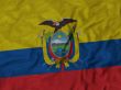 Close up of Ruffled Ecuador flag