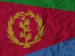 Close up of Ruffled Eritrea flag