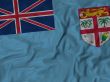 Close up of Ruffled Fiji flag