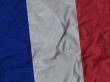 Close up of Ruffled France flag