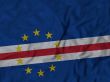 Close up of Ruffled Cape Verde flag