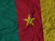 Close up of Ruffled Cameroon flag