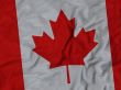 Close up of Ruffled Canada flag