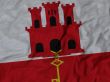 Close up of Ruffled Gibraltar flag