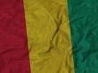 Close up of Ruffled Guinea flag