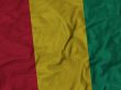 Close up of Ruffled Guinea flag