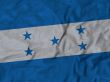 Close up of Ruffled Honduras flag