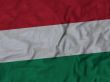 Close up of Ruffled Hungary flag