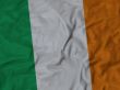 Close up of Ruffled Ireland flag