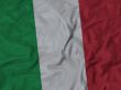 Close up of Ruffled Italy flag
