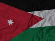 Close up of Ruffled Jordan flag