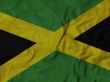 Close up of Ruffled Jamaica flag