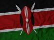 Close up of Ruffled Kenya flag