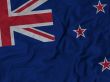 Close up of Ruffled New Zealand flag