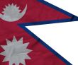 Close up of Ruffled Nepal flag