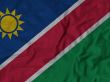 Close up of Ruffled Namibia flag