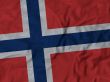 Close up of Ruffled Norway flag