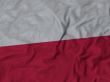Close up of Ruffled Poland flag