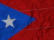 Close up of Ruffled Puerto Rico flag