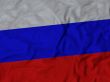 Close up of Ruffled Russia flag